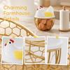 Storage Hen Shape Egg Basket Rustic Hollow Iron Basket Egg Container  Kitchen Accessories