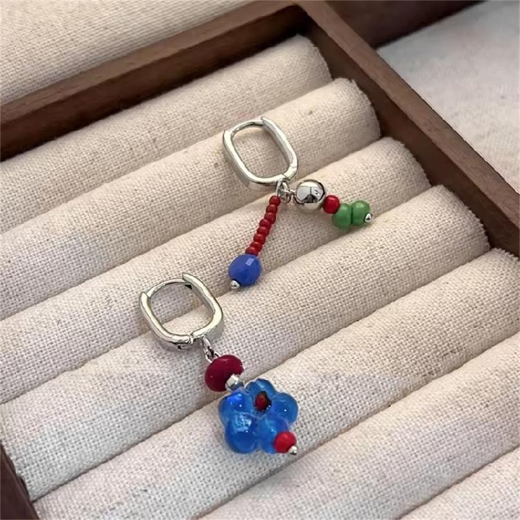 Элегантные черные серьги-собачки Модные асимметричные черные серьги-собачки Аксессуар, добавляющий очарования любому наряду