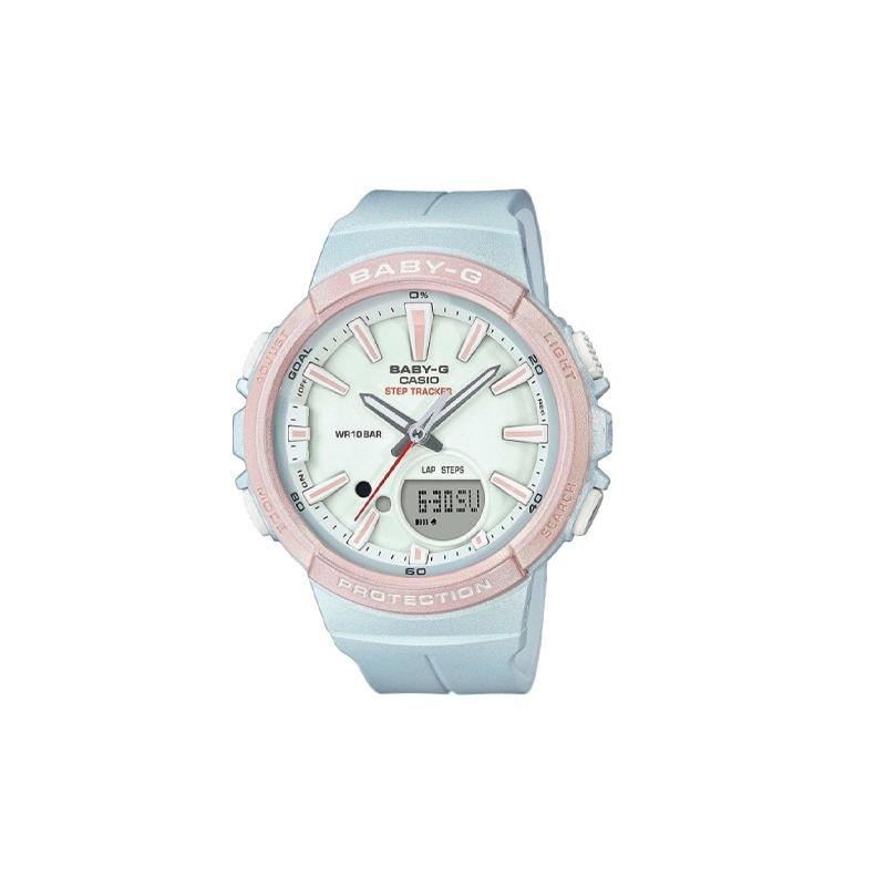 Casio Серия BABY-G модный тренд контрастный цвет уличная классика стрелочный двойной дисплей спортивные водонепроницаемые кварцевый механизм японские и BGS-100SC-2A