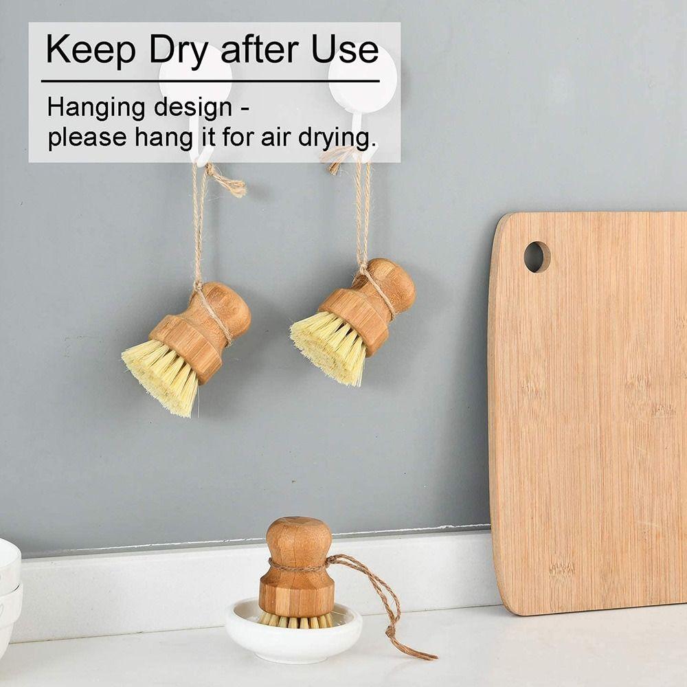 Rust Pot Pan Scrubber Bamboo Dish Scrub Brushes Dish Washing Brush Palm Pot Brush Pot Net Brus