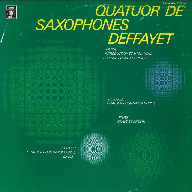 Виниловая пластинка КВАРТЕТ САКСОФОНОВ DEFFAYET Quatuor De Saxophones Deffayet EAC80478 ANGEL Япония Obi Классика Б/у