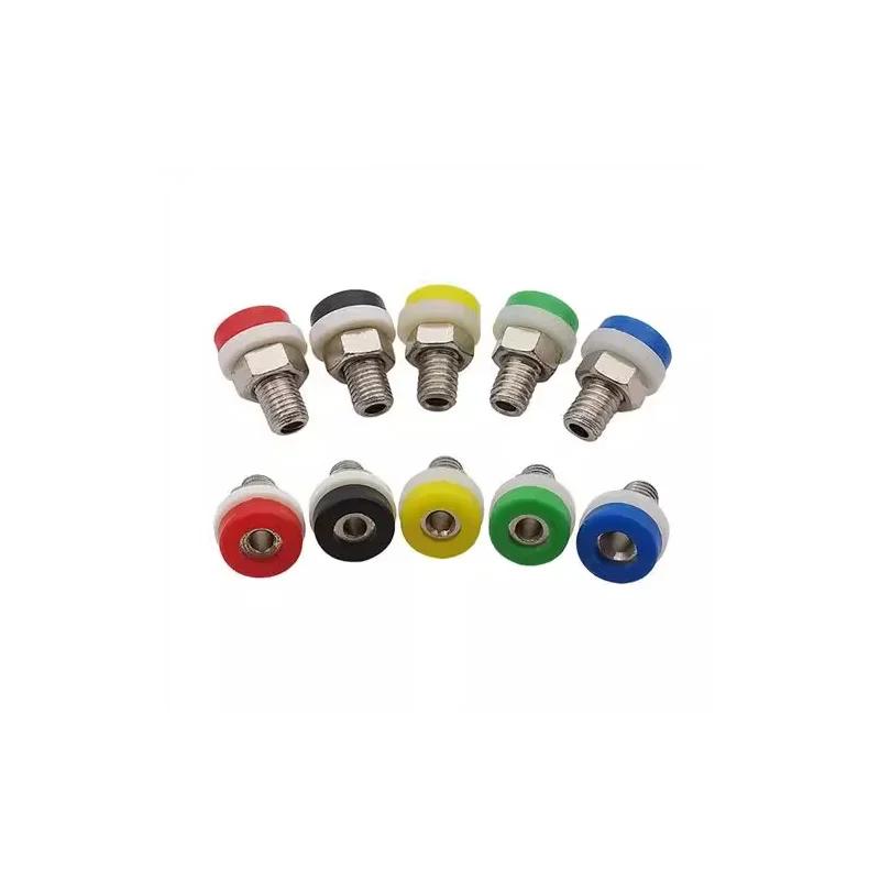 10 шт. 2 мм Банановый разъем Банановая вилка Гнездо Винтовой зажим Гайка Изолированный Электрический клеммный соединитель