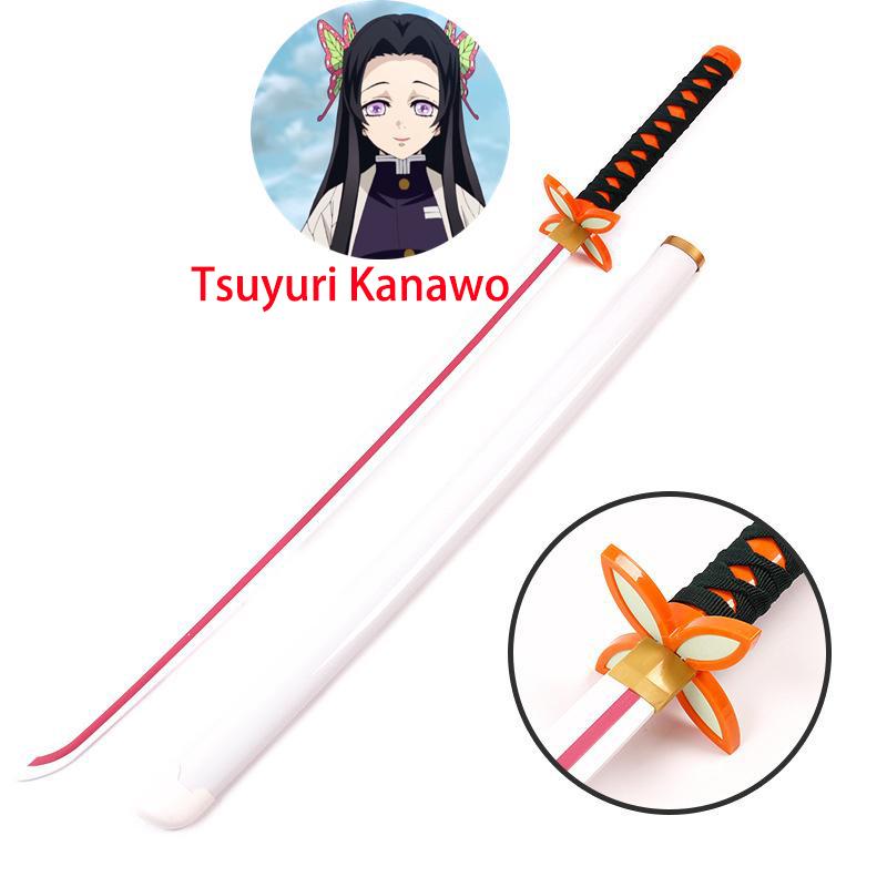 104cm Demon Slayer Katana Sword Bamboo Anime Blade Sunwheel Knife Tanjirou Katana Weapon Model 1:1 Ninja Cosplay Prop Kids Toys