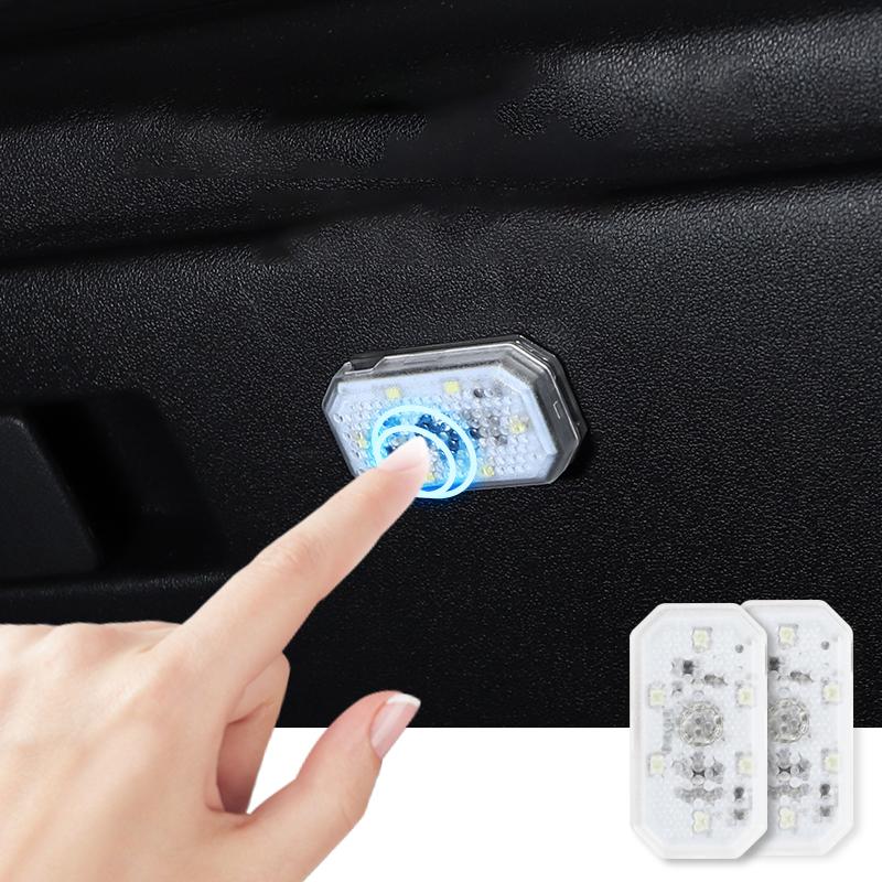 Автомобильная USB зарядка Мини 5В Светодиодный сенсорный выключатель Свет Беспроводная окружающая лампа Портативный ночник для чтения Свет для салона крыши двери автомобиля