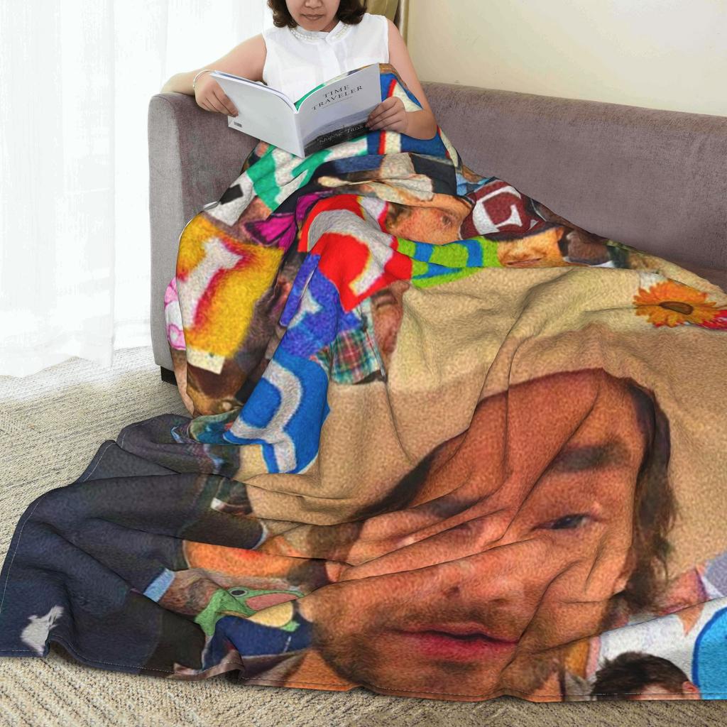 Flannel Throw Blanket Liam Payne Photo Collage Warm Plush Blankets Soft Bedding for Bed Living room Home Picnic Couch