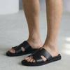 DeSire RoSe Men S Black Wide Strap Slipper 2cm