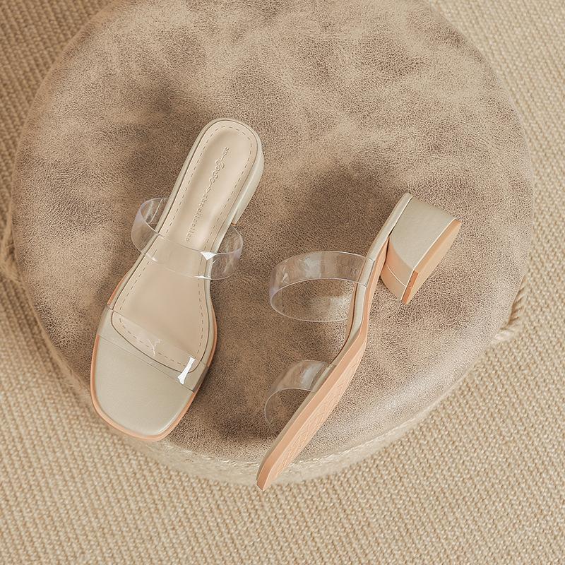 Дышащие туфли на высоком каблуке с открытым носком, прозрачный клей для стекла, мягкая кожа, сандалии, не натирающие ноги, женские сандалии с открытым носком