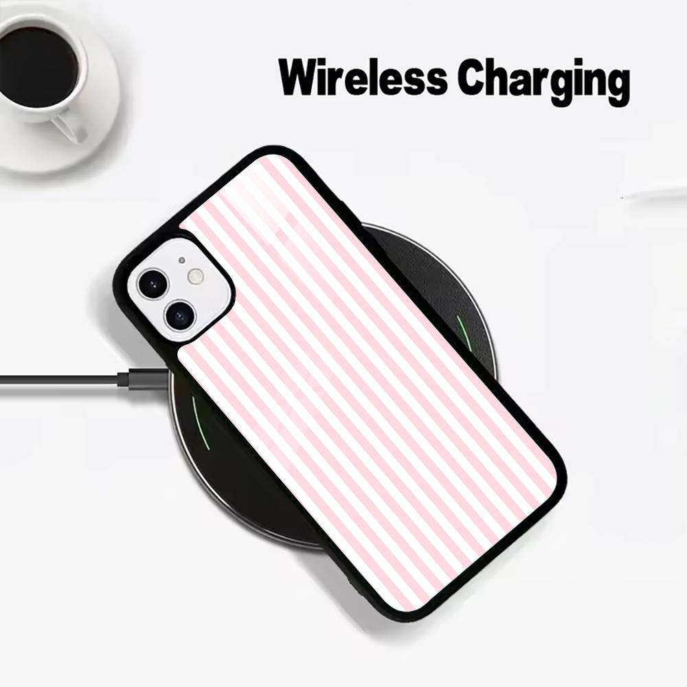 Nice -colorful -stripes For IPhone17 16 15 14 13 12 11 Plus Pro Max Plus Wireless Charger Phone Case