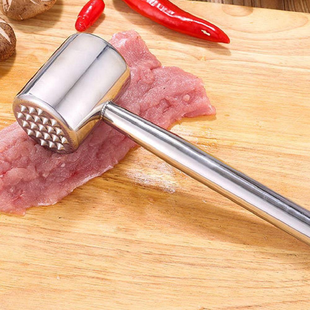 Молоток для мяса из нержавеющей стали, нескользящий, устойчивый к ржавчине, размягчитель мяса, многофункциональный, двусторонний, молоток для стейка, подготовка мяса
