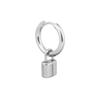 Personality Men Cool Style Korean Hop Hip Stainless Steel Ear Clip Stud Earring Padlock Earrings