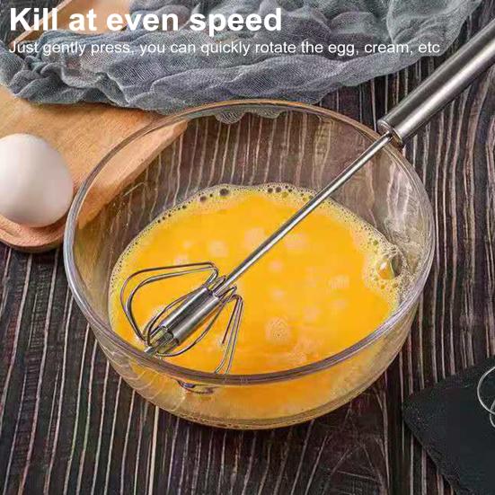 Полуавтоматический венчик для взбивания яиц из нержавеющей стали, антипригарный ручной миксер, инструмент для приготовления пищи на кухне, домашний ручной вращающийся шейкер-блендер