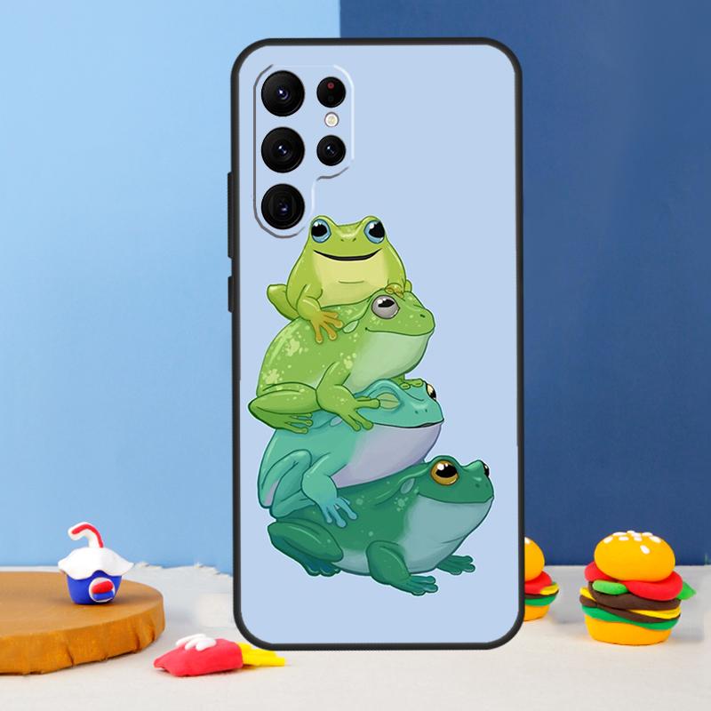 Мультяшные лягушки Чехол для телефона Для Samsung Galaxy S25 Ultra S9 S10 S20 S22 S21 FE S23 Plus S24 Ultra Чехол Coque