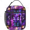 Purple Butterfly Insulated Lunch Box for Women Men Reusable Portable Lunch Bag Cooler Thermal Tote for Office Work Picnic Travel