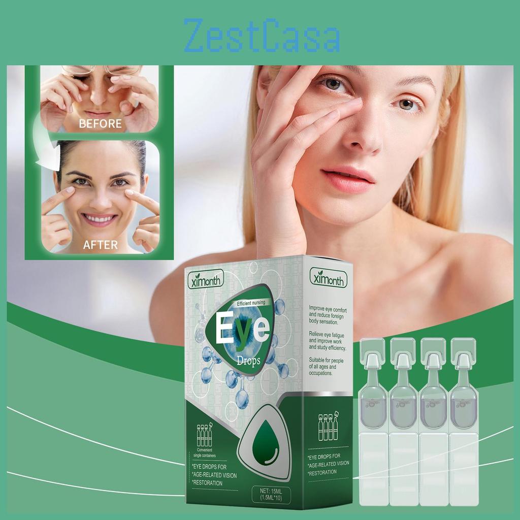 Глазные капли Ximonth Успокаивающее облегчение при сухости глаз Увлажняющее средство для глаз 1,5 мл Упаковка из 10 штук