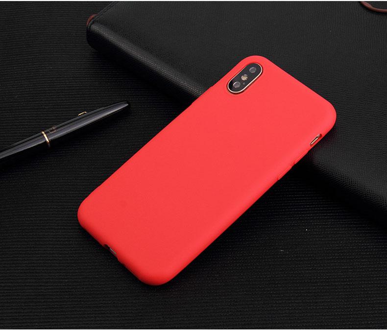 Чехол Candy Color Для iphone X XR XS XS Max Простой однотонный Ультратонкий Мягкий TPU чехол