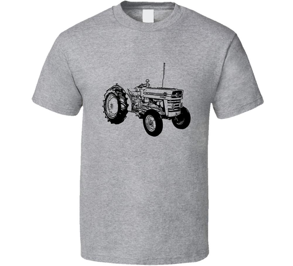 Трактор Massey Ferguson MF 135 Ферма Сельское хозяйство Сельское хозяйство Футболка Футболка Подарок Новая Унисекс Футболка