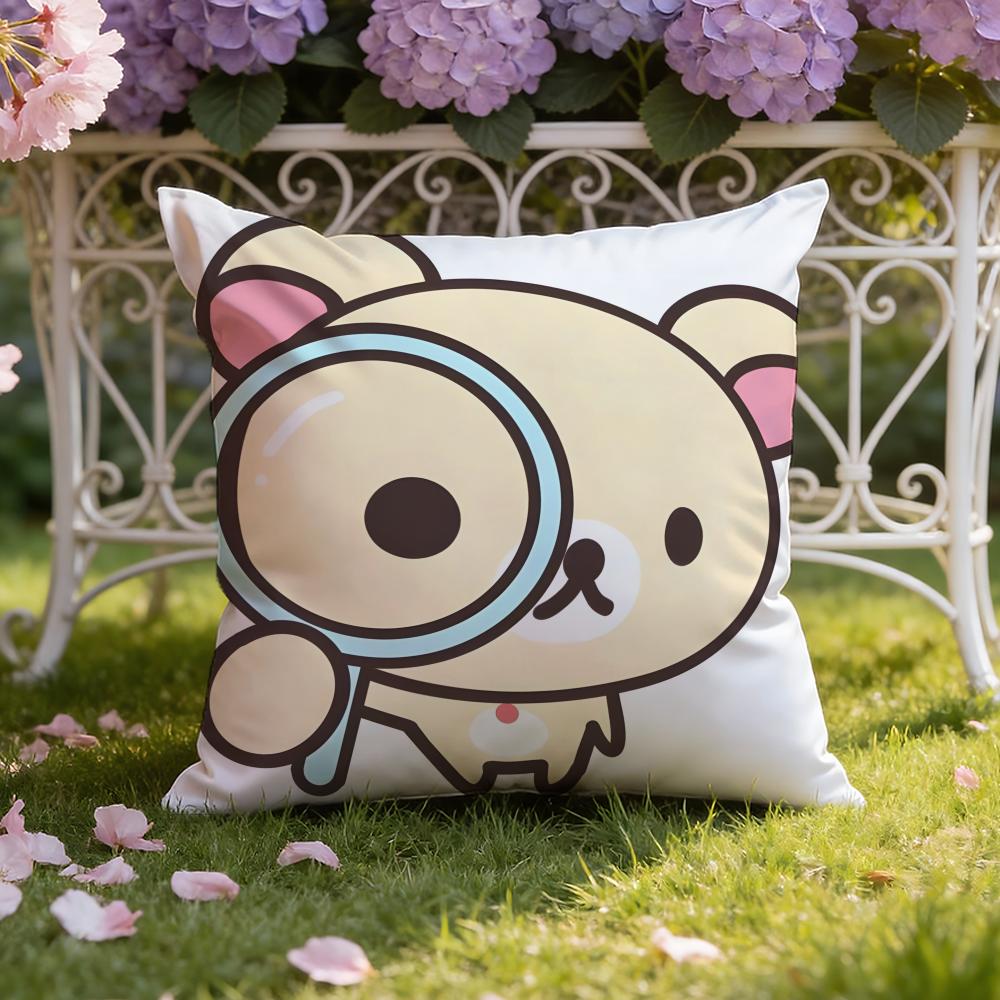 R-Rilakkuma Милая Наволочка для Подушки Дома и в Машине Двухцелевая Наволочка: Двусторонний для максимального комфорта