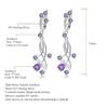 Natural Colored Treasure 925 Sterling Silver Earrings, High-end Design Light Luxury Jewelry Accessories, Natural Amethyst Earrings, Earrings