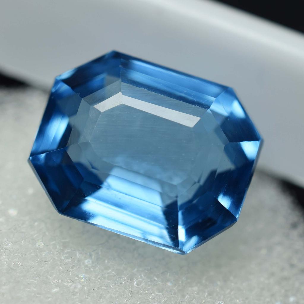 Natural Blue Sapphire Loose Gemstone Emerald Cut 9.5 ct Color September Birthday Birthstone