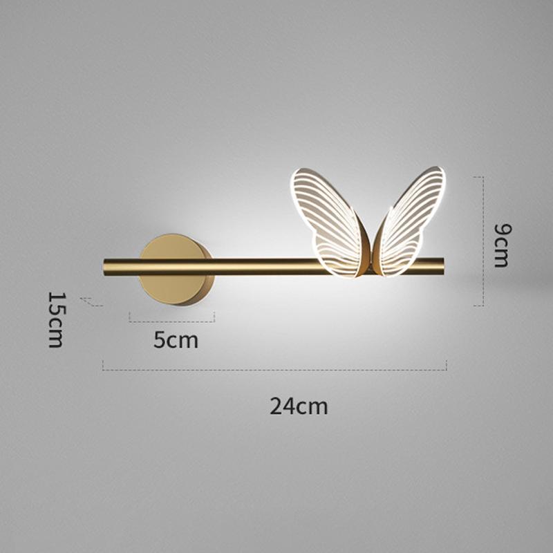 Светодиодный Современный Диван Настенный Светильник Бабочка Декор Прикроватные Лампы Для Дома Холл Кухня Гостиная Скандинавское Внутреннее Освещение Свет