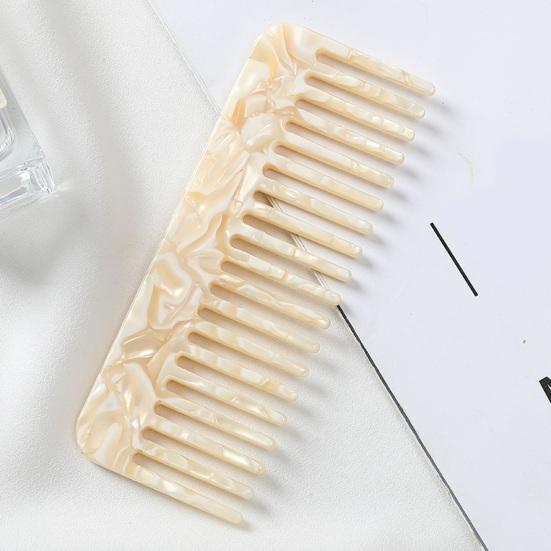 Cellulose Acetate Hair Comb Wide Teeth Anti-static Scalp Massage Pocket Comb Marbling Men Women Wet