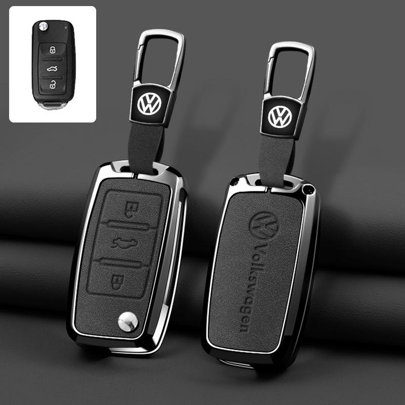 hijk1 Car Key Fob Case Cover For Volkswagen VW Polo Tiguan Golf Jetta Beetle Eos Scirocco Up Transporter Sharan Keychain Accessories
