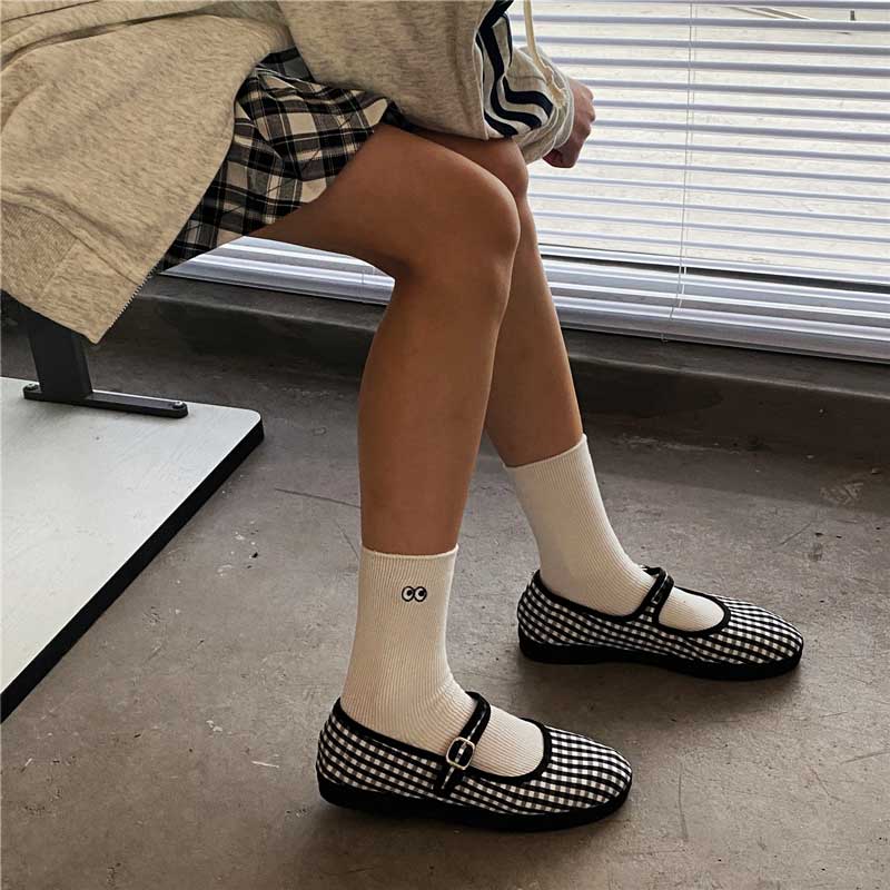 Женские теплые носки, зимние утепленные белые носки, милые носки Kawaii Y2k, элегантные носки для девочек в стиле аниме, черные носки в стиле Лолиты с героями мультфильмов Harajuku