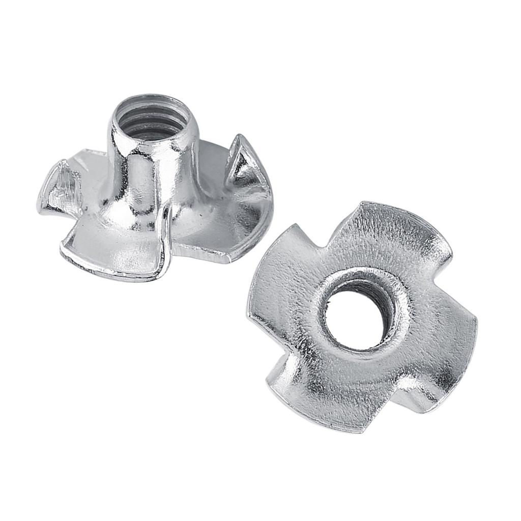 Гайка Т-образная из оцинкованной углеродистой стали с четырьмя зубцами для деревообработки (М6х50шт.)