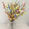 26 шт. искусственных пасхальных лоз с пастельными яйцами и ягодами, весенние цветочные стебли, ветки пасхальных яиц для цветочной композиции, домашнего декора