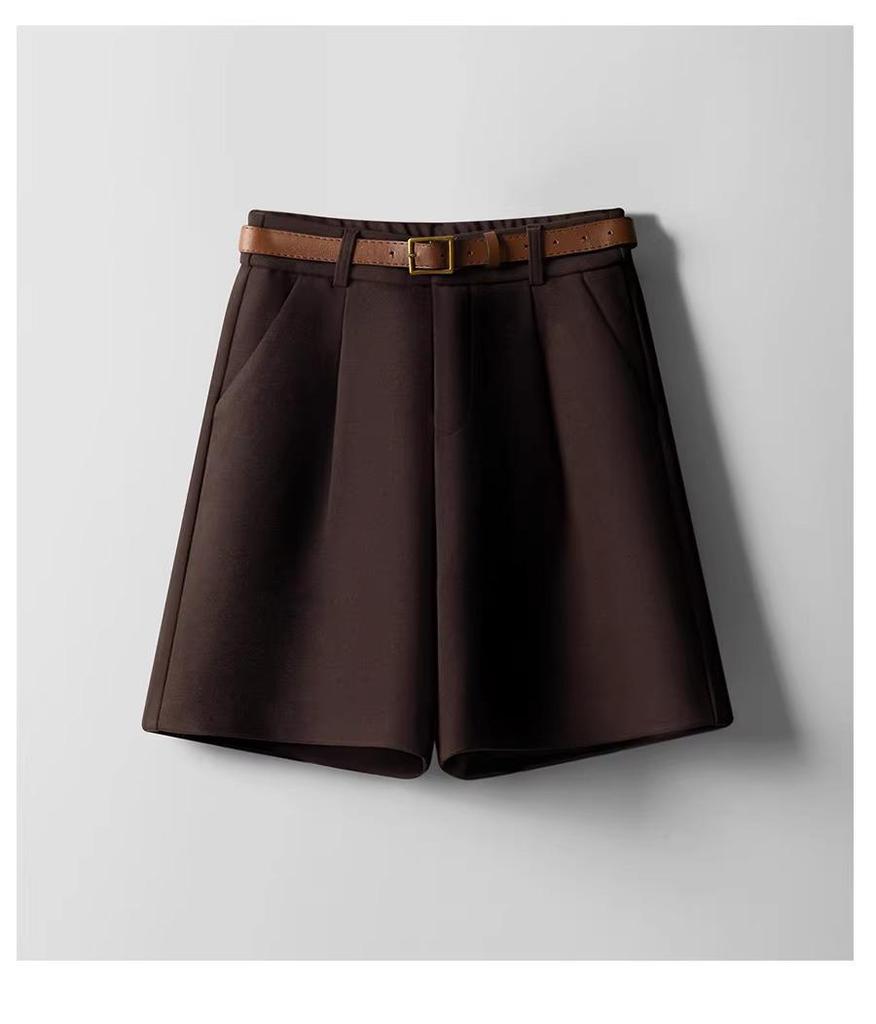 Women's Khaki Woolen Nine-Point Harem Pants - Autumn/Winter Slimming Straight-Leg Cigarette Pants