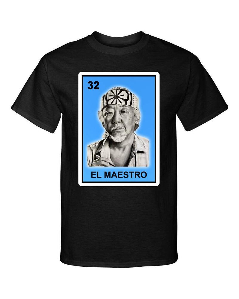 El Maestro Miyagi Karate Kid Loteria Mexican Bingo Style Graphic Tee Shirt Unisex T-Shirt