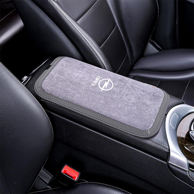 Suede Leather Car Armrest Box Pad Car Armrest Mat Car Accessories For Opel Corsa D Astra G H J K F Mokka C Zafira B Auto Styling Hj3