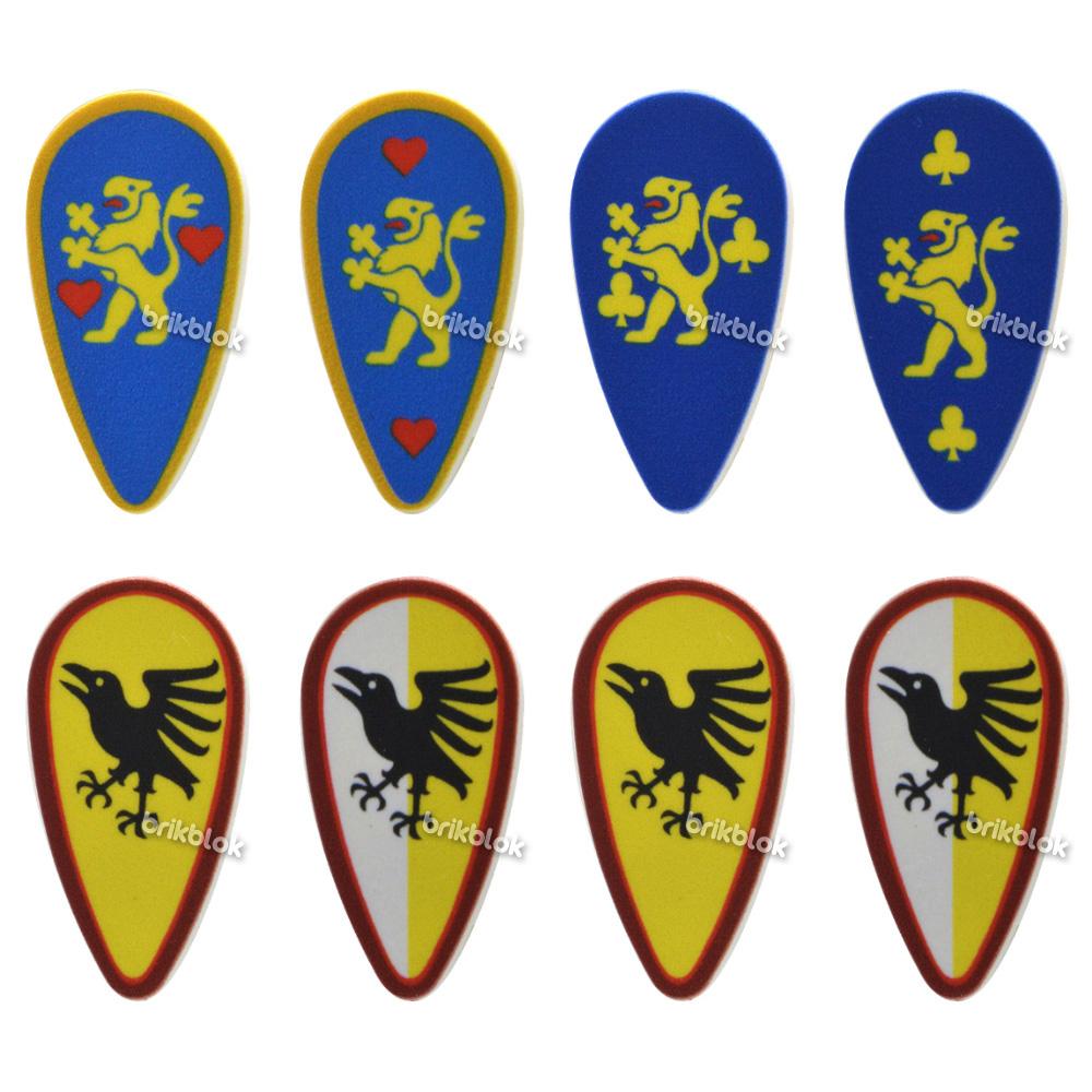 MOC Classic Castle Printed Building Block Toy Kite Shields Flag Mat European Medieval Age Castle Series for Figures