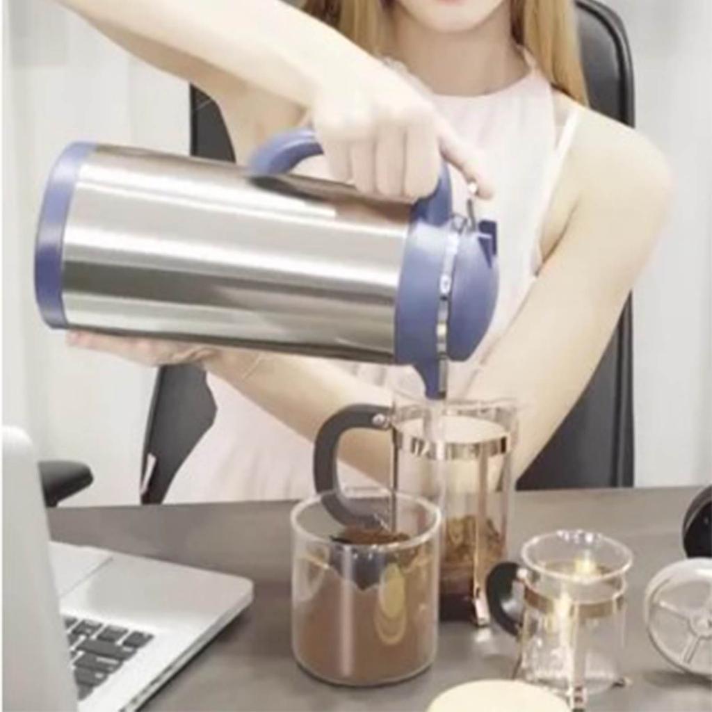 Стеклянный пресс-горшок 600 мл Прозрачный фильтр из нержавеющей стали Термостойкий Пресс для быстрого приготовления кофе