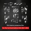 For Kia Carnival Sedona KA4 - TPU Car Interior Dashboard Navigation Automotive Screen Protection Film Anti-scratch