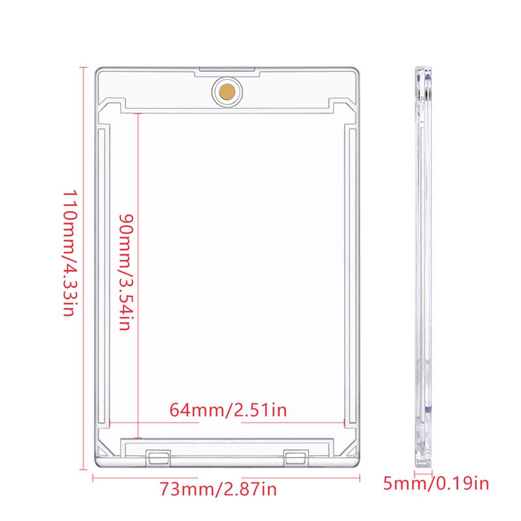 Магнитный кейс для хранения торговых карт Прозрачный держатель для демонстрации Пыленепроницаемый Влагостойкий Для коллекционера игровых карт
