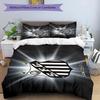 Fc Crest Design Printed Pattern Duvet Cover Set – includes 1 duvet cover and 2 matching pillowcases Bedroom decor Christmas gifts