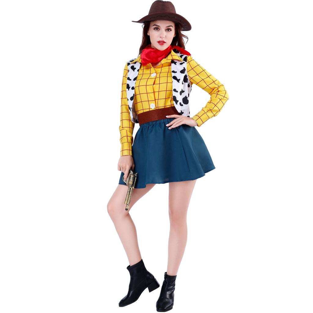 - Children's Denim Clothing, June 1st Children's Day Girls' Toy Story Girls' Woody Cos Clothing Dance Clothing