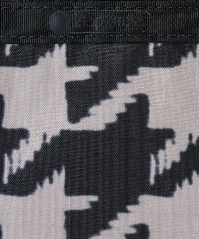 Официальная сумка-тоут с двумя ручками и молнией, узор «гусиная лапка» [LeSportsac] TOTE/1542, женская, черная/бежевая