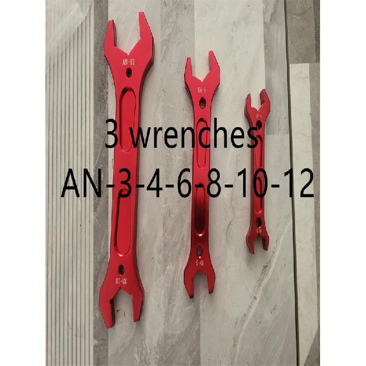 AN3 AN4 AN6 AN8 AN10 AN12 Aluminum Wrench Joint Tool Socket Wrench Tool Kit Double Head Joint Disassembly Wrench Repair Tools