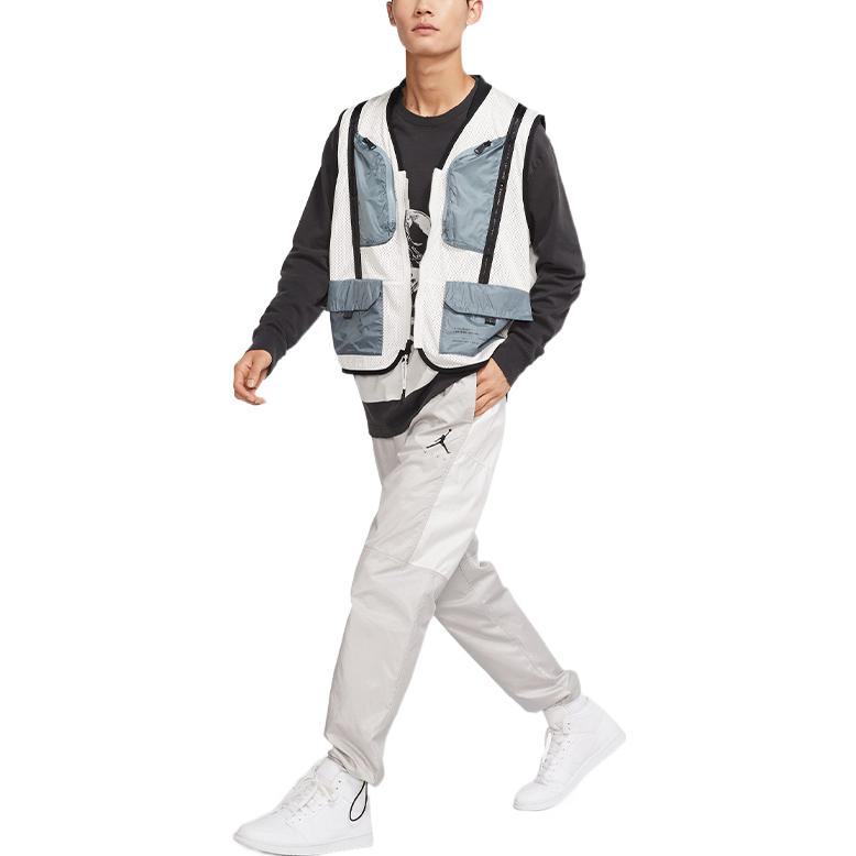 Jordan Однотонные повседневные брюки с логотипом и шнурком, мужские брюки серого цвета DM1870-012