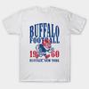 Мужская черная футболка с принтом Buffalo Bills Винтажный стиль Воскресный футбол Печать на трансферной бумаге без вырезания Хлопковая футболка