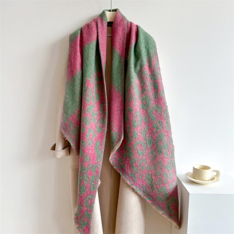 New Thickened and Elongated Winter Scarf Cashmere Feeling Shawl and Wraps Pashmina Neckerchief Bufanda Female Poncho 48Colors