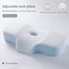 Ergonomic Orthopedic Memory Foam Neck Support Pillow Comfortable Removable Cover Customized Sleeping Travel Positioner