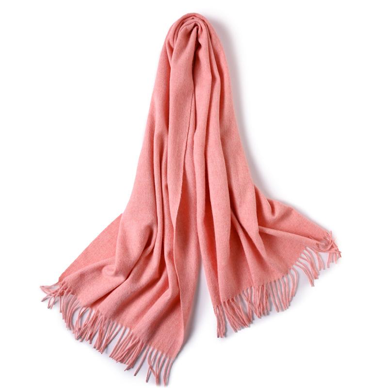 100 Pure Wool Scarves Women's Winter High-end Cashmere Oversized Shawl Gift