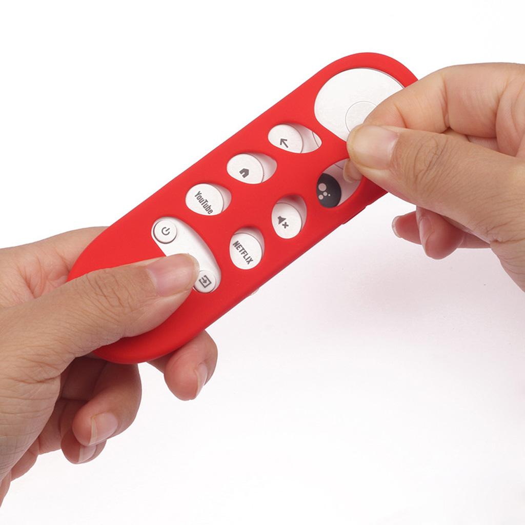 Protective for Case Fit for Google TV 2020 Voice Remote Impact-proof Anti-Slip Waterproof Silicone Sleeve Shockproof Cov