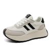 BN002 2024 Women's Thick-Soled Height-Enhancing Casual Sports Shoes - Spliced Leather, Spring/Summer Trend.