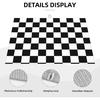 Black White Checkered Dish Drying Mat for Kitchen Counter, Coffee Bar Accessories, Retro Classic Plaid Pattern Absorbent Coffee Mat Kitchen Drying