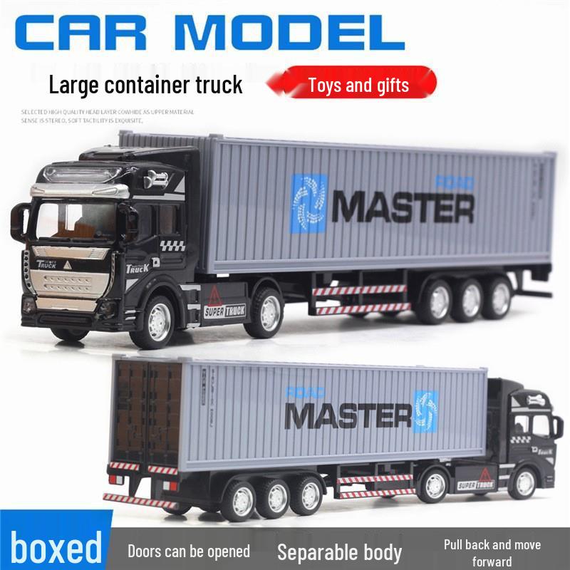 Children's Alloy Transport Toy: Pull-Back Fire Truck, Trailer, Tank & Excavator