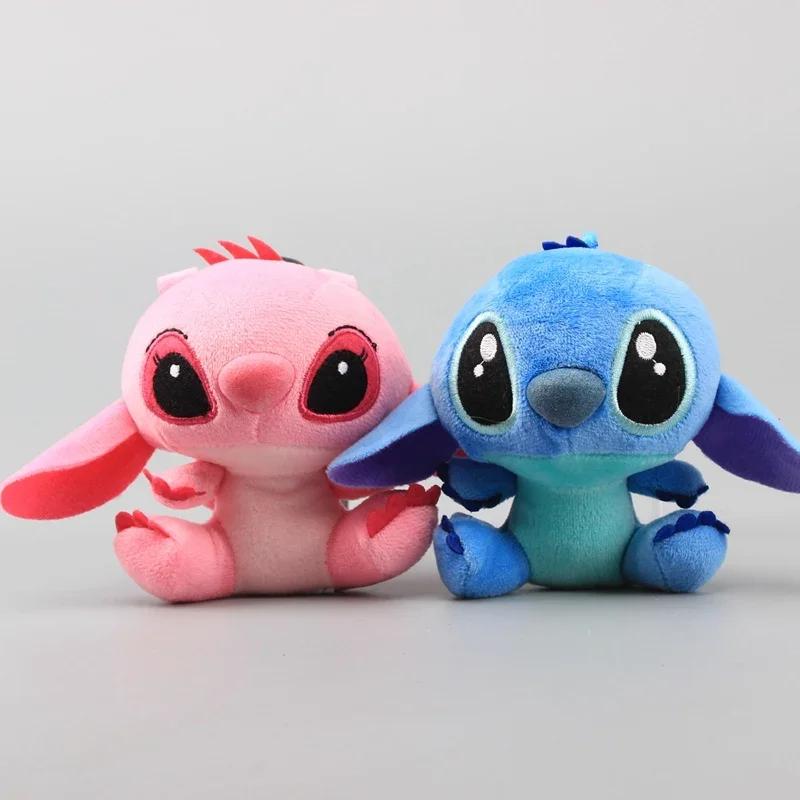 202610Pcs/Lot Cute Cartoon Lilo and Stitches Small Pendant Plush Toy,4 10CM Kawaii Plush Keychain Kids Best Chirstmas Gift Toys